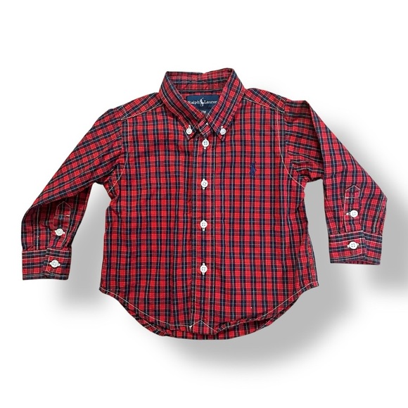 Ralph Lauren | Infant Tartan Plaid Button Down (12 mos) - Picture 1 of 4